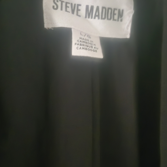 Steve Madden Black Classic Blazer Jacket Size Large Business Professional - Picture 4 of 8